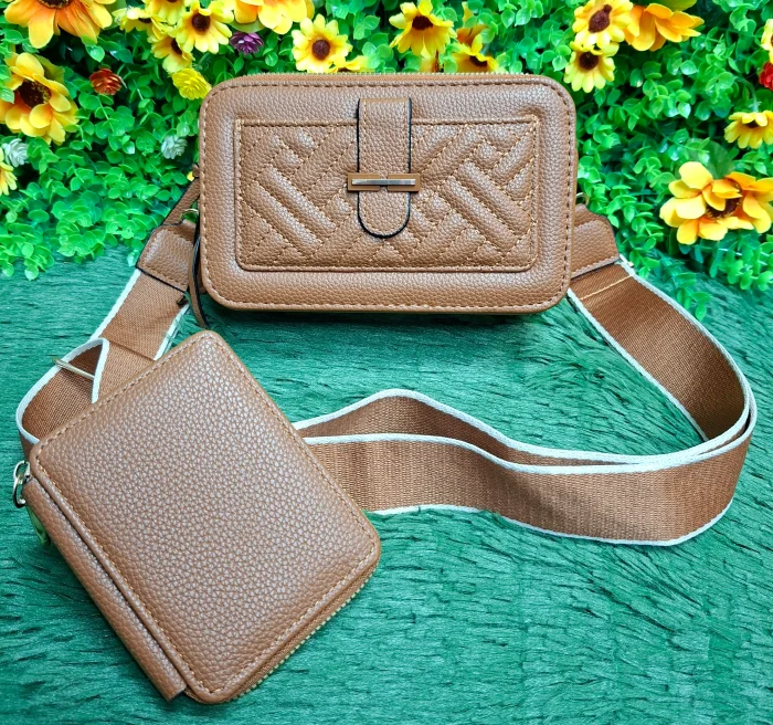 Carterita Morral con Monedero Cuero Pu Excelente Calidad