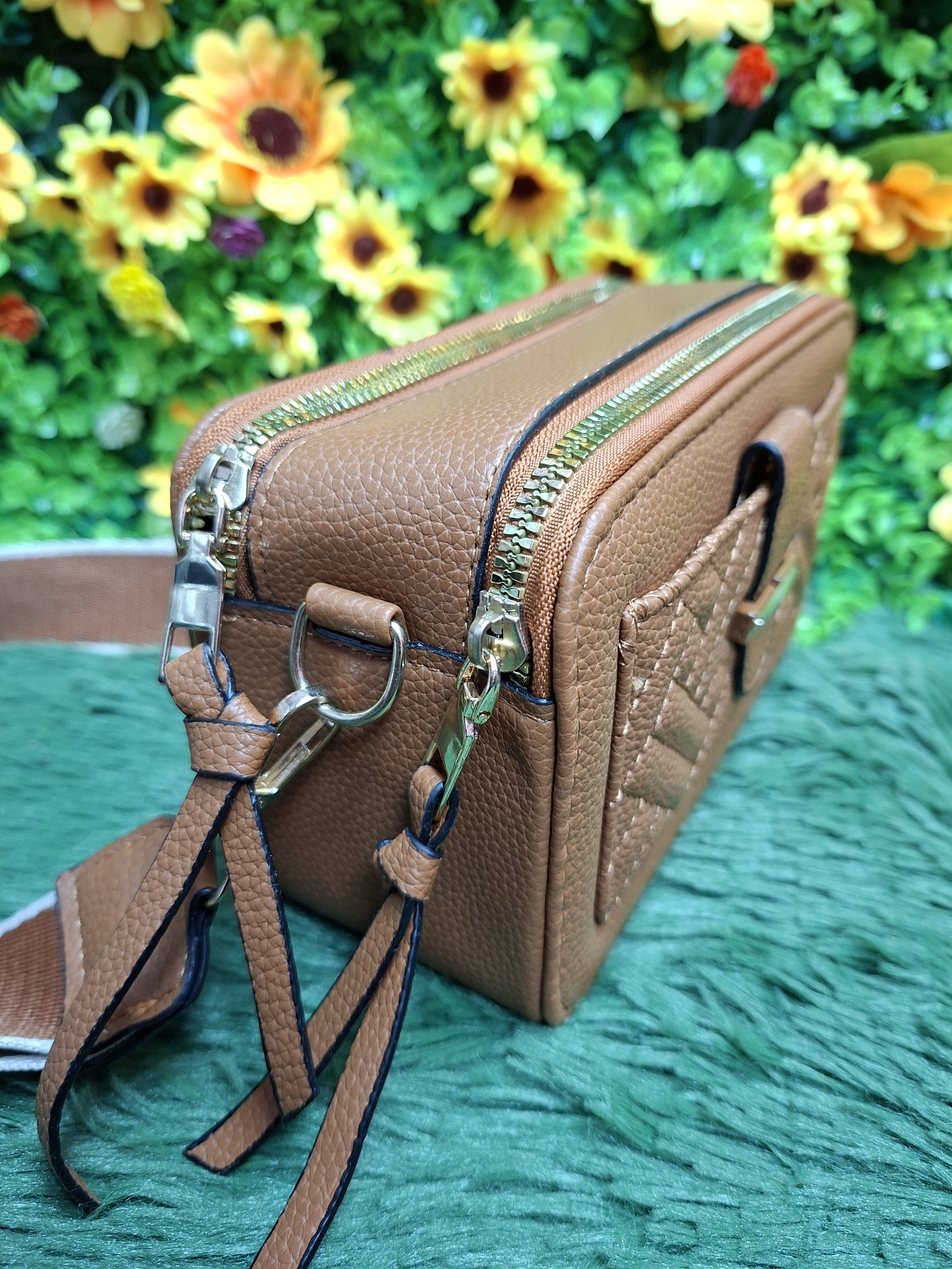 Carterita Morral con Monedero Cuero Pu Excelente Calidad - Imagen 2