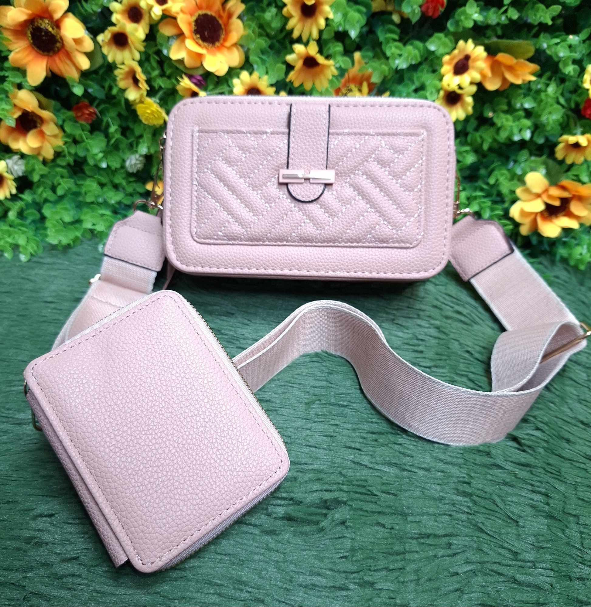 Carterita Morral con Monedero Cuero Pu Excelente Calidad - Imagen 7
