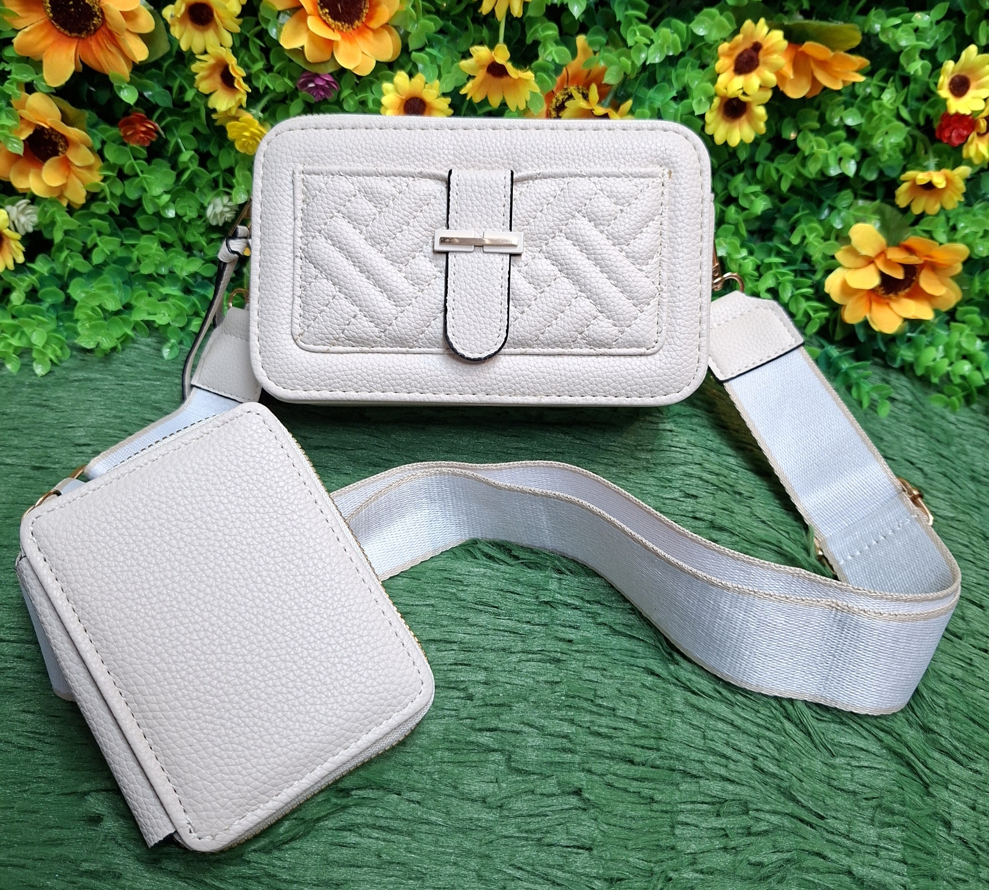 Carterita Morral con Monedero Cuero Pu Excelente Calidad - Imagen 8