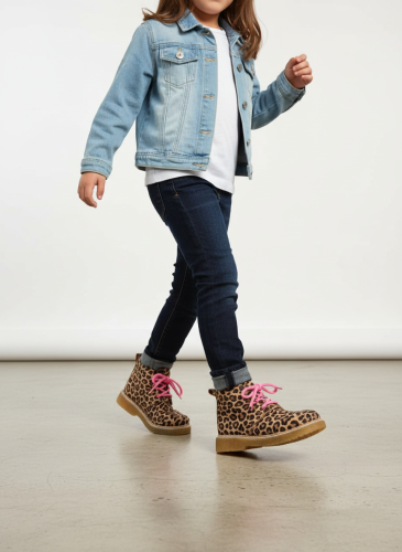 Calzado Botitas Chavito Jujuy Animal Print Cordones Rosa Tendencia Cómodas - Miniatura 3