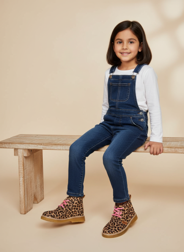 Calzado Botitas Chavito Jujuy Animal Print Cordones Rosa Tendencia Cómodas - Miniatura 4