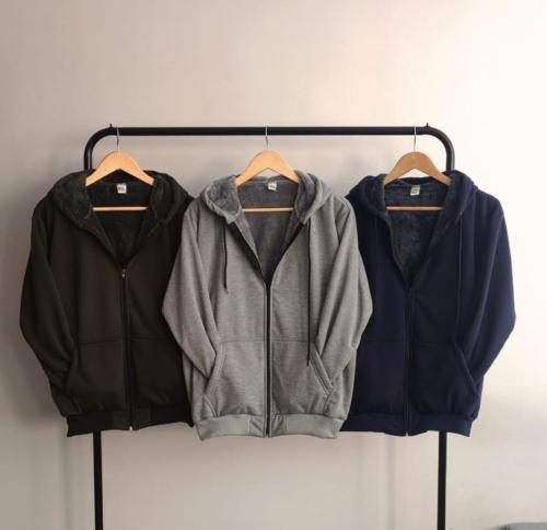 Campera Jersey con Piel ( N)