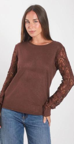 Sweater Bremer con Mangas Guipiur Importado - Miniatura 3
