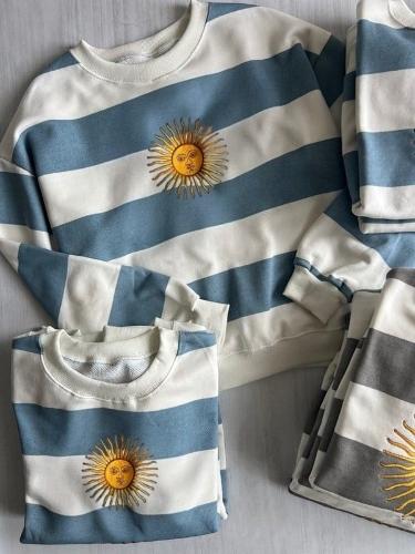Buzo Rayado Argentina Bordado - Miniatura 2