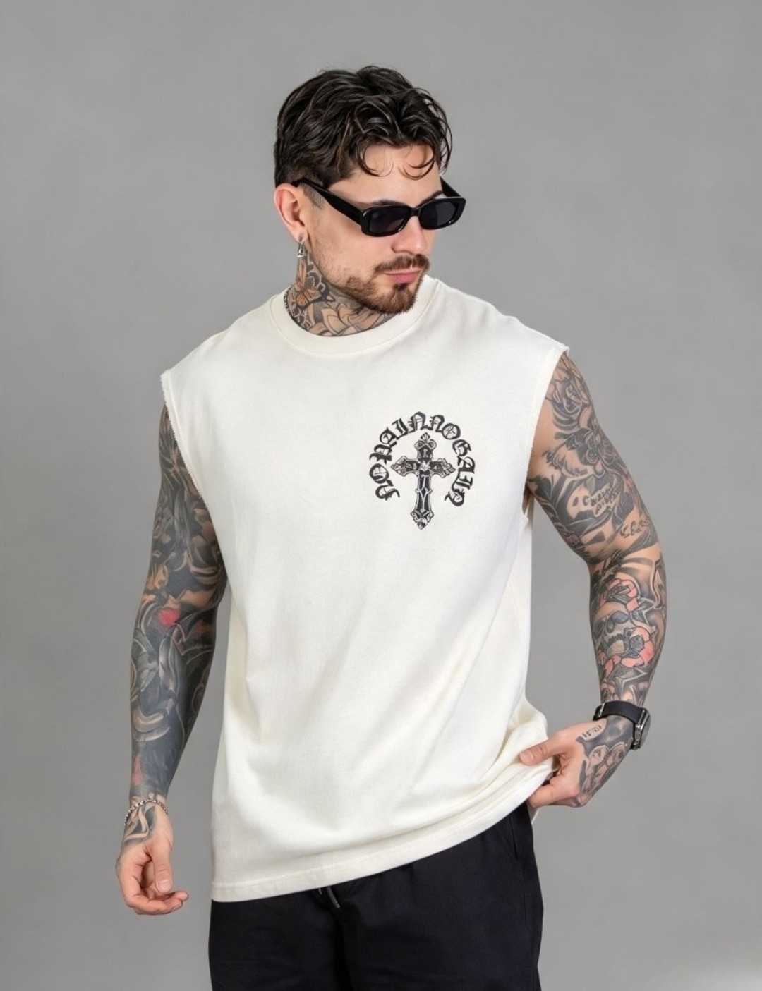 Musculosas  Oversize Doble Estampa Algodón Peinado ( N  ) - Imagen 6
