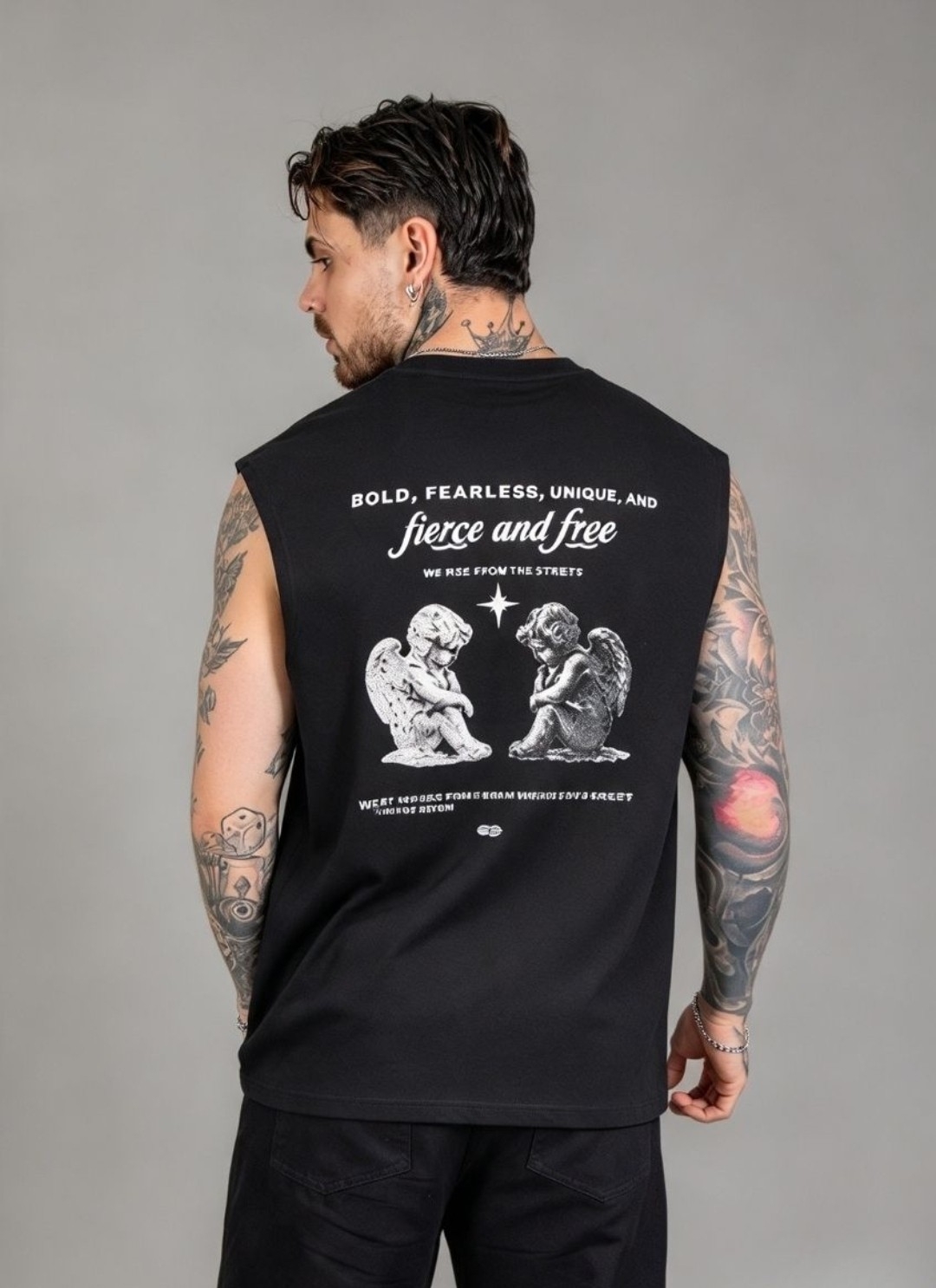 Musculosas  Oversize Doble Estampa Algodón Peinado ( N  ) - Imagen 8