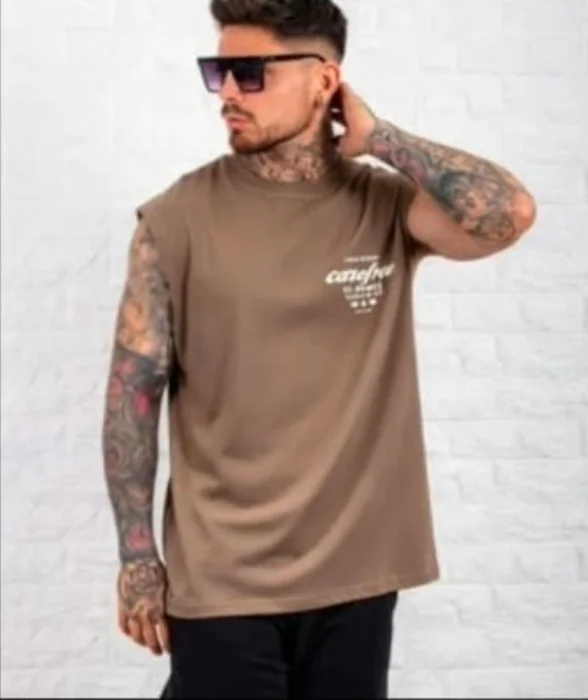 Musculosas  Oversize Doble Estampa Algodón Peinado ( N  )