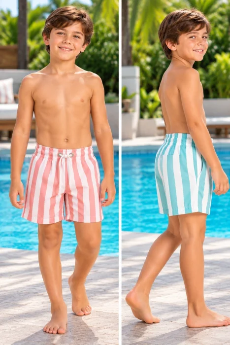Shorts Baño Niños con Suspensor ( N  )