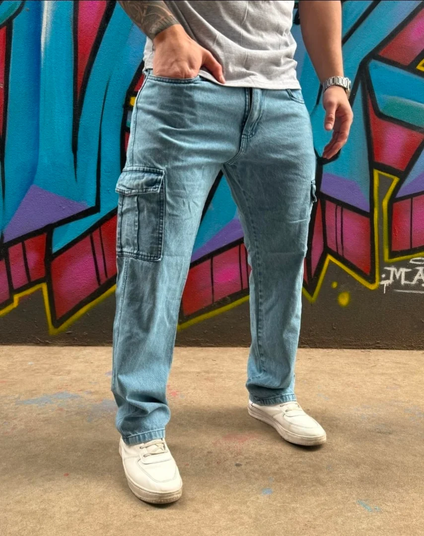 Jeans Mom Cargo Recto (n) - Imagen 5