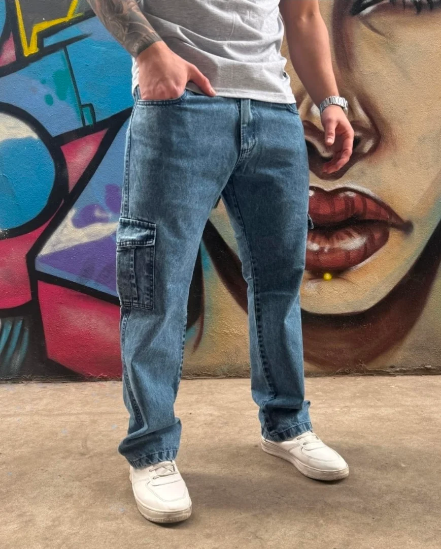 Jeans Mom Cargo Recto (n) - Imagen 7