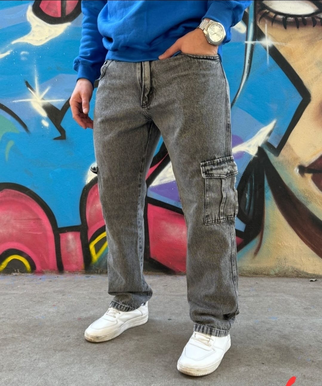 Jeans Mom Recto Cargo ( N) - Imagen 4