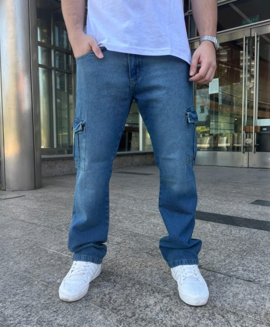 Jeans Mom Recto Cargo ( N ) - Imagen 7