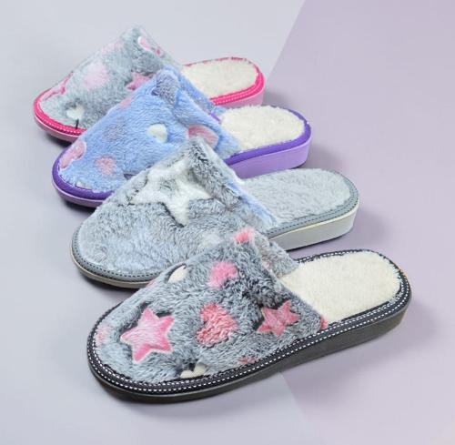 Pantufla Luminosa Violeta Dama