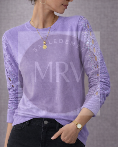 Sweter Manga Perlada - Miniatura 3