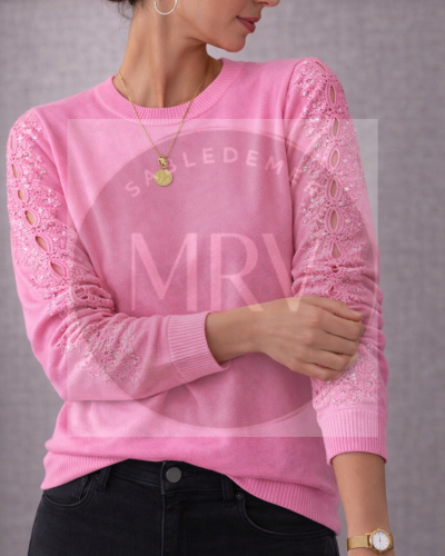Sweter Manga Perlada - Miniatura 4
