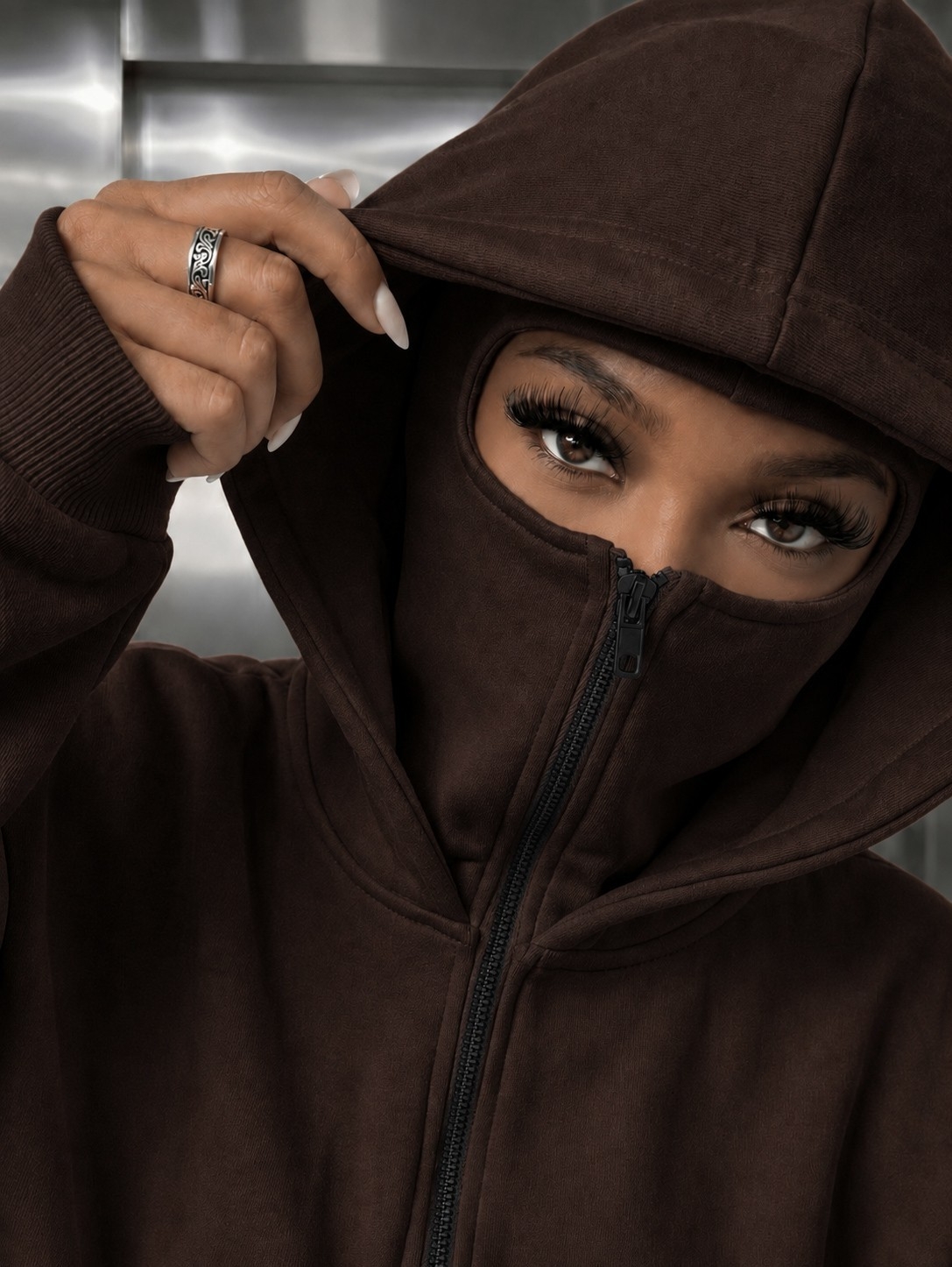 Campera Hood Zip Mask - Imagen 3