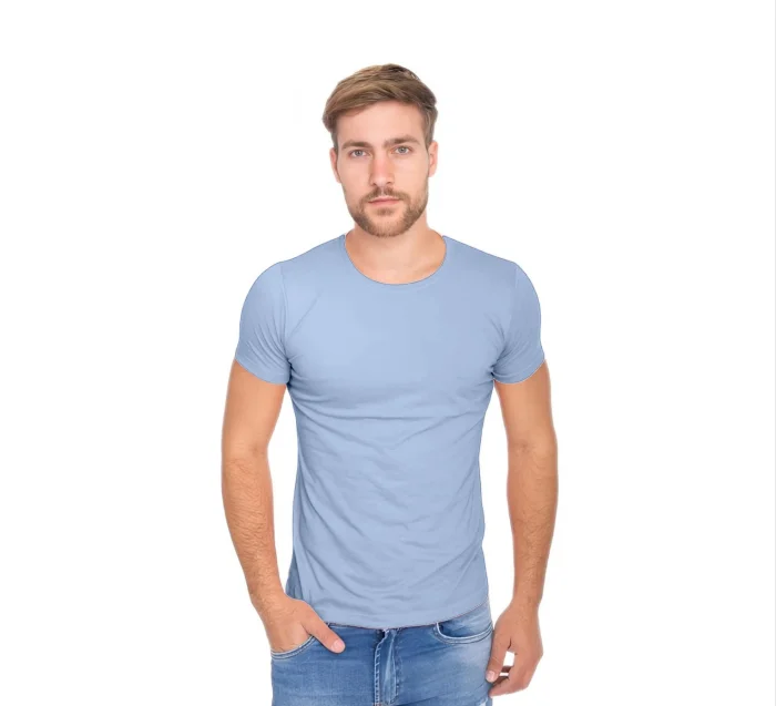 Remera Entallada Celeste Lavanda