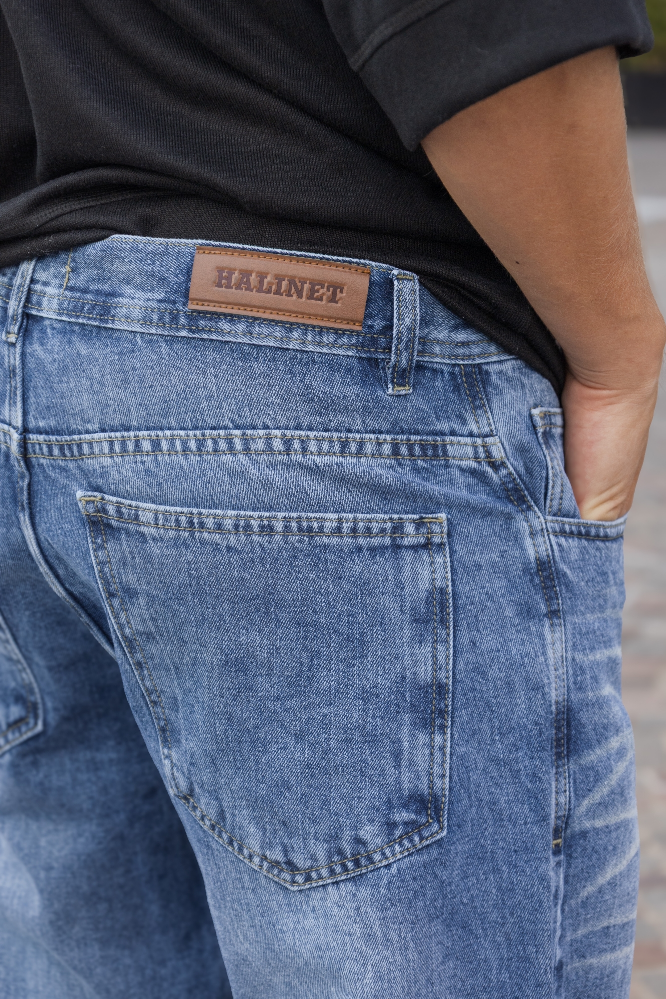 Pantalon Mom Azul Nevado - Imagen 5