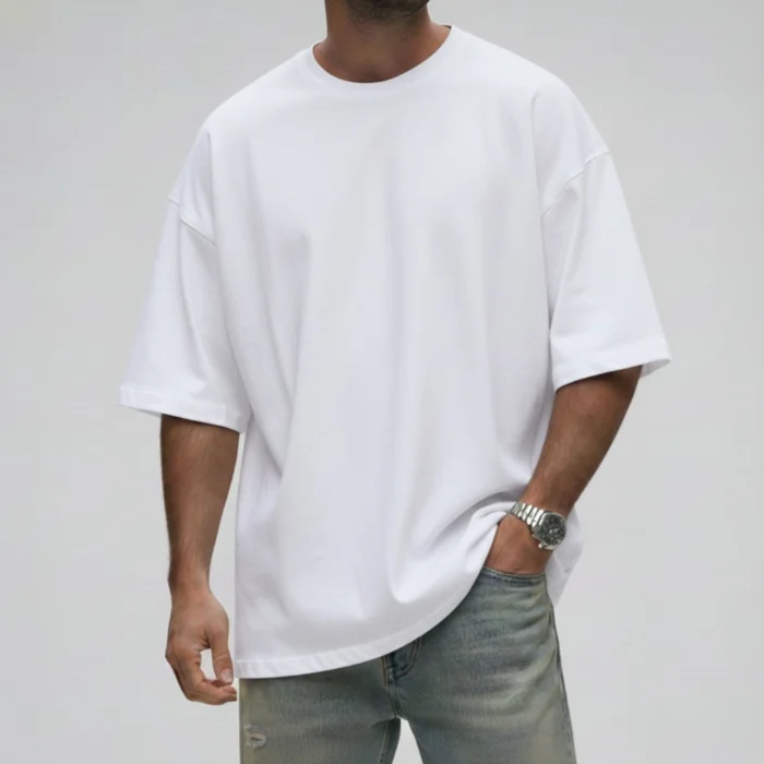 Remera Over Premiun Blanco