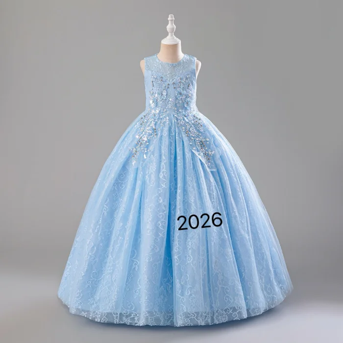 Vestido Celeste 2026 Importado