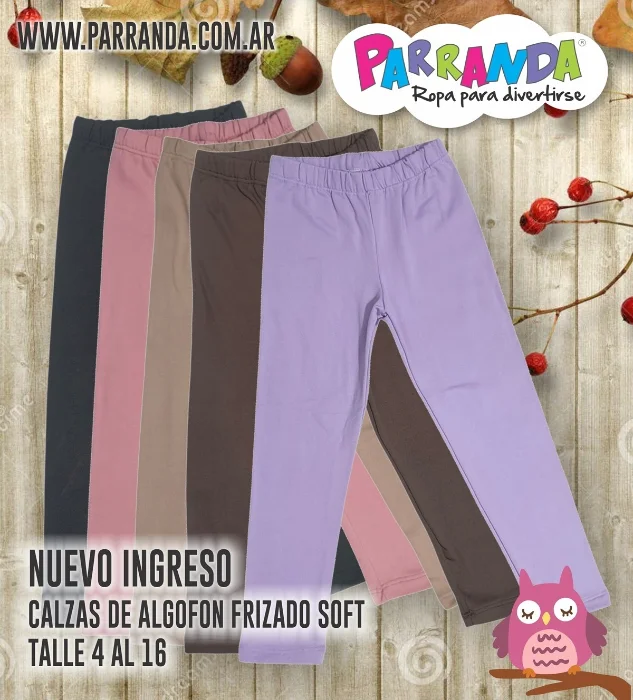 Calzas de Algodón  Frizadas Soft Lisas