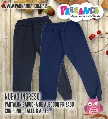 Pantalón Babuchas Clasica con Puño  de Algodón Frizado