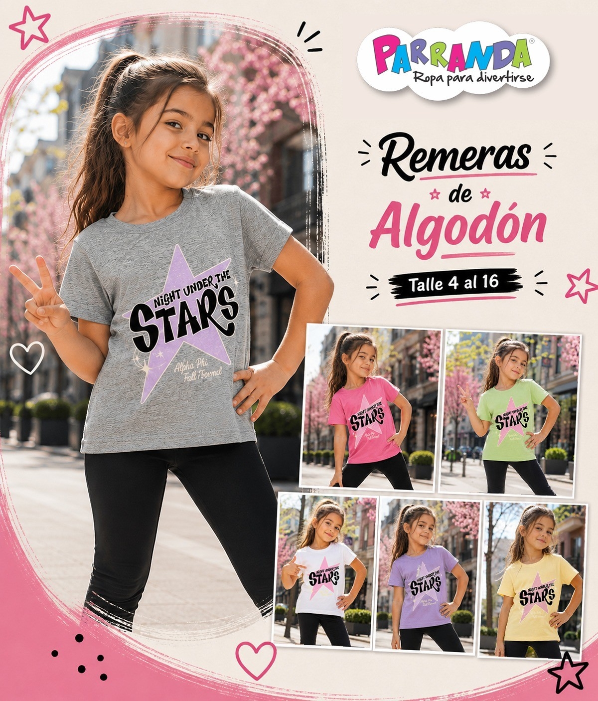 Remeras de Algodón Peinado Talle 4 al 14 - Imagen 3