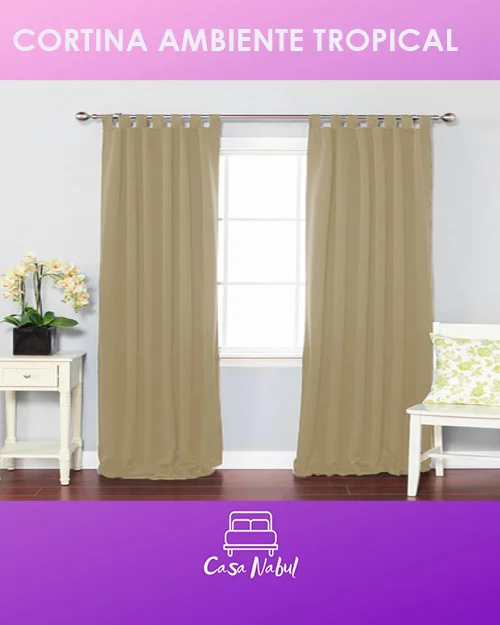 Cortina Ambiente Tropical Liso 1.35x2.00