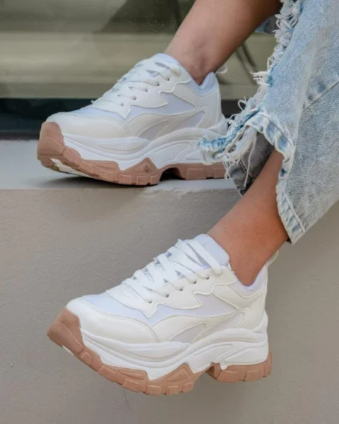 Zapatillas Mujer Plataforma Alta Urbanas Eco Cuero Moda 35 al 40