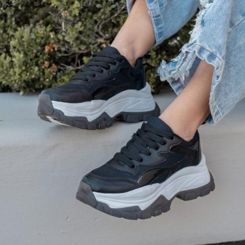 Zapatillas Mujer Plataforma Alta Urbanas Eco Cuero Moda 35 al 40 - Miniatura 2