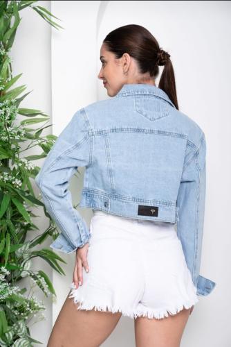 Campera Over Crop con Strass - Miniatura 2