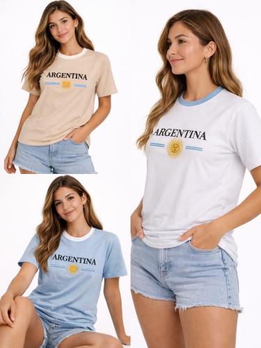 Remera Bordada Argentina