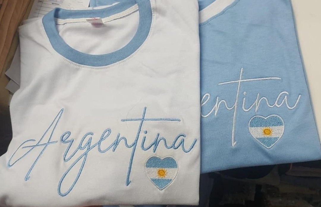 Remera Argentina Bordada - Imagen 2