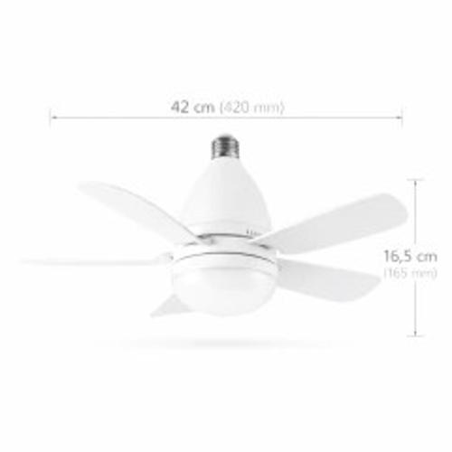 Lámpara Led 2 en 1 con Ventilador 5 Aspas Integrado y Control Remoto - Miniatura 3