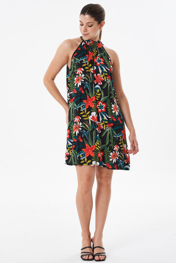 Vestido Estampado de Fibrana - Pheobe%20negro%201.jpg