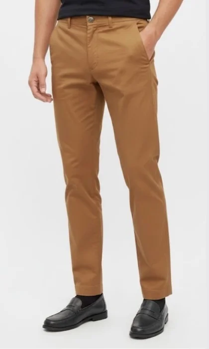 Pantalón Bolsillo Chino Semi Recto Gris