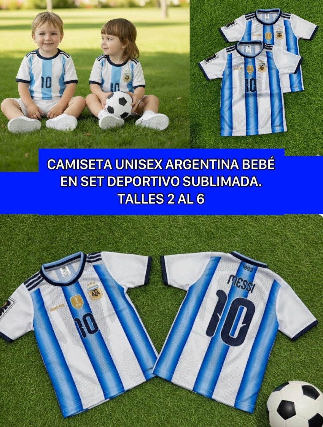 Camiseta Bebe Selección Argentina - Imagen 1