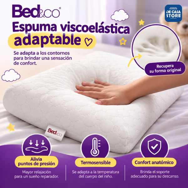 Almohada Viscosoft  Kids  Bed & Co | 50 X 30 | Espuma - 4.png