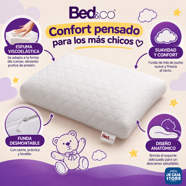 Almohada Viscosoft  Kids  Bed & Co | 50 X 30 | Espuma - 3.png
