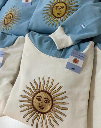 Canguro Frizado Sol Bordado Peinado (l) - Miniatura 2