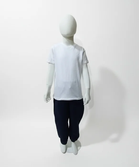 Remeras de Algodón de Niño Blanco Liso