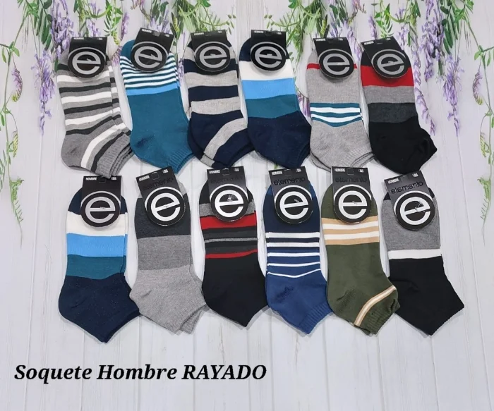 Soquete Hombre Rayado Elemento