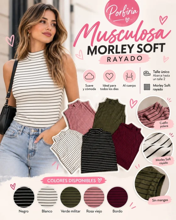 Musculosa Rayada
