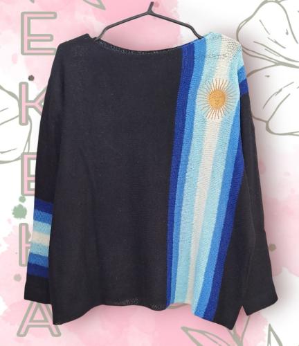 Sweater Mohair Bordado Argentina Pulover