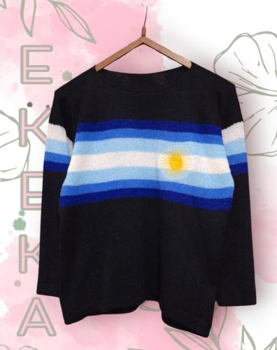 Sweater Mohair Bordado Argentina Pulover