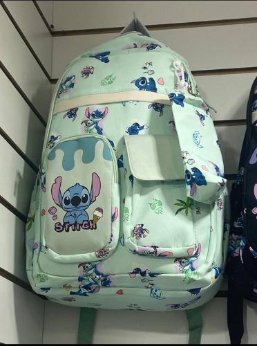 Mochilas Stich con Cartuchera  42x25 Cm