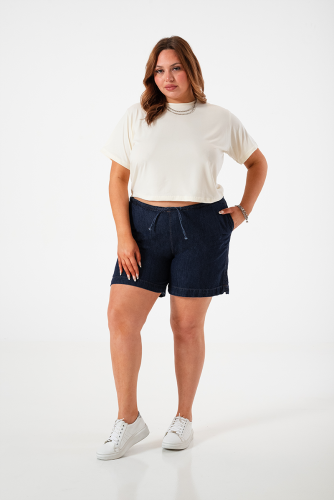 9710 Short con Cordón Oscuro Curvy