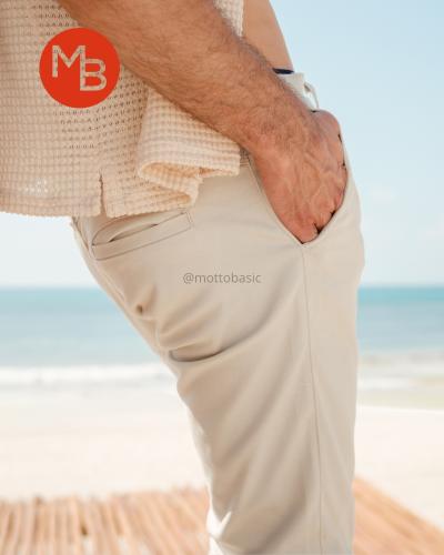 Pantalón Gabardina Corte Chino Elastizado Vestir