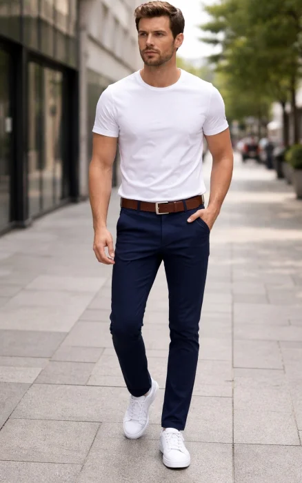 Pantalón Recto Elastizado